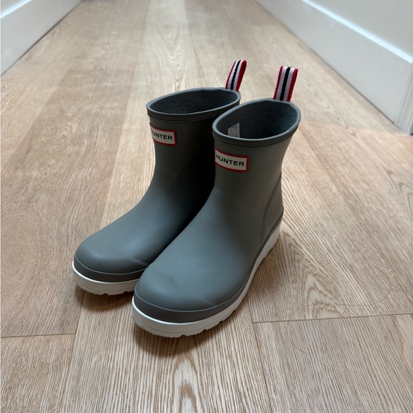 Hunter Women's Original Play Waterproof Boots 7 / E 38 gray / white new - Picture 2 of 11